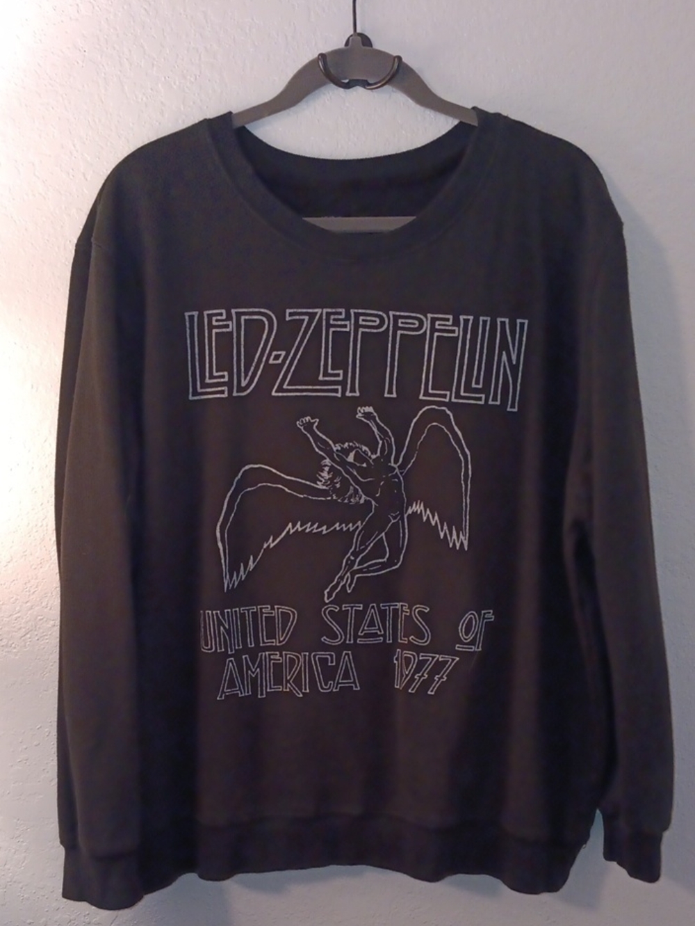 Led Zeppelin Black Graphic Crewneck Sweatshirt
